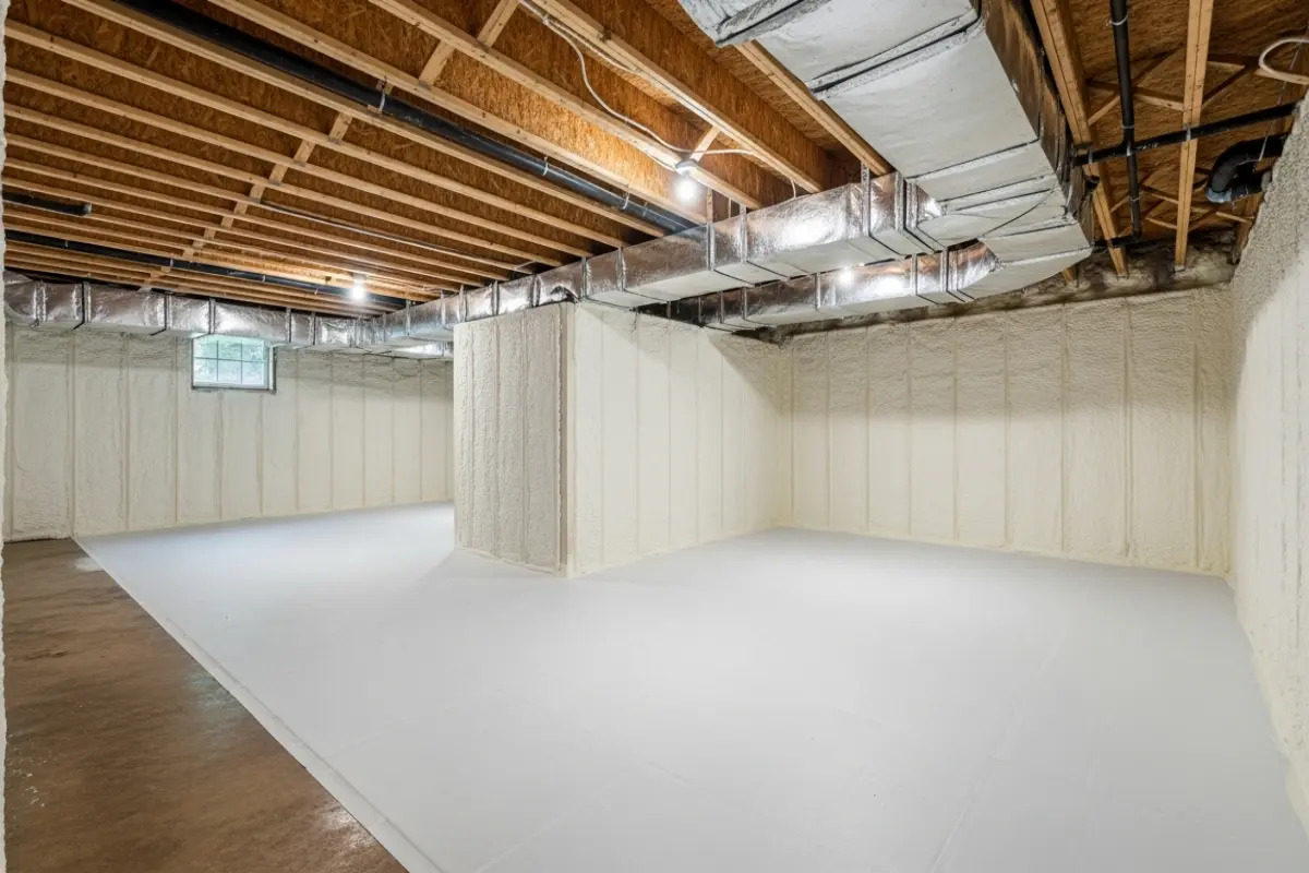 Professional crawl space insulation installation in Northern Virginia home