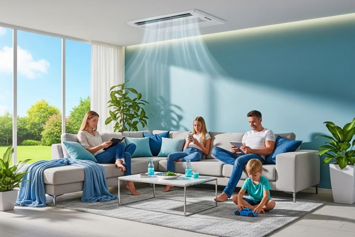 Cool comfortable home in summer with efficient insulation