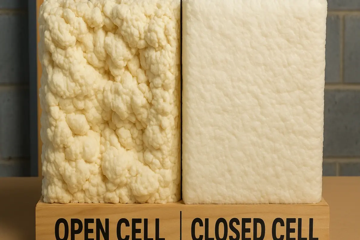 Open cell vs closed cell spray foam comparison guide