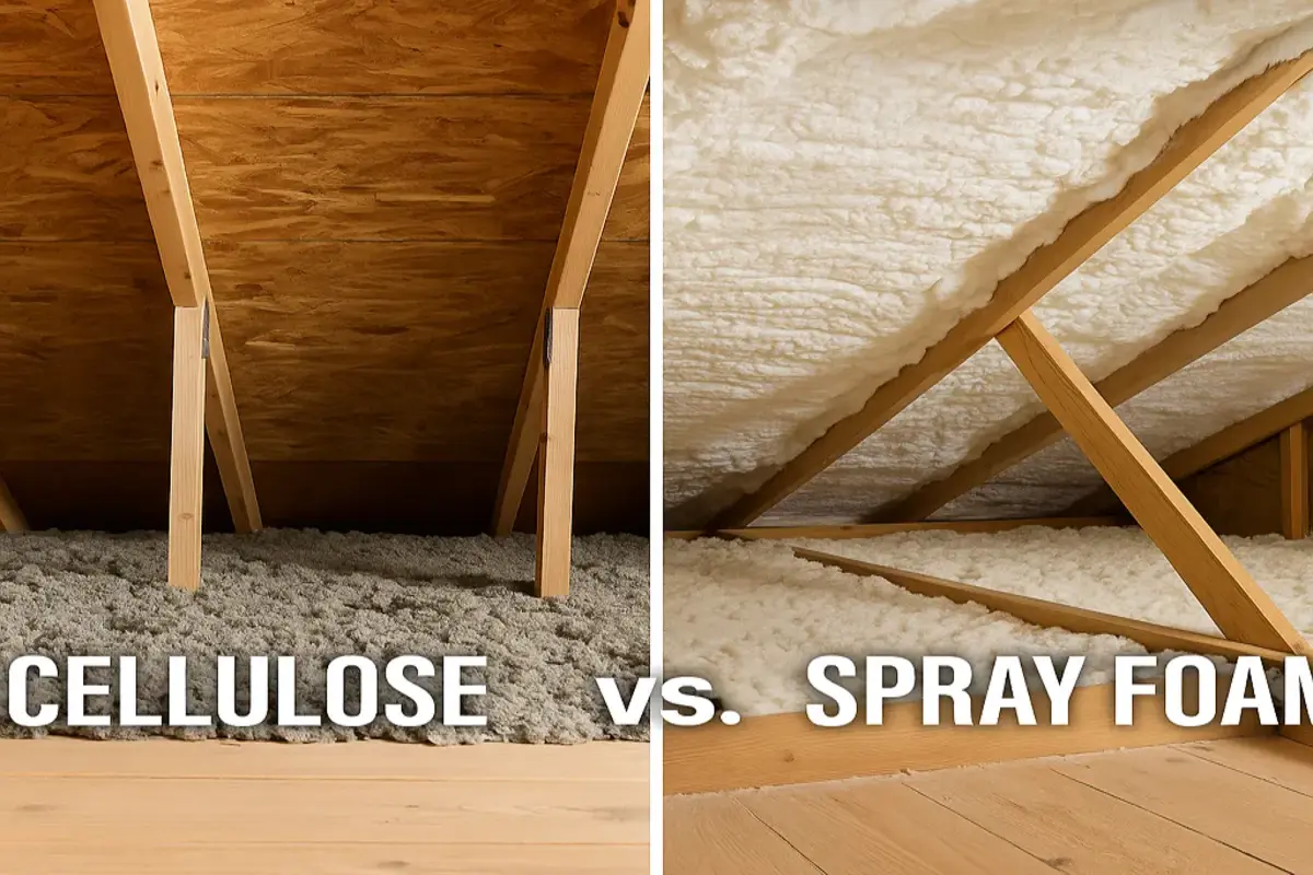 Spray foam vs cellulose insulation comparison for attics