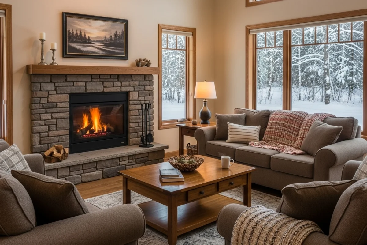 Well-insulated home stays warm and efficient in winter