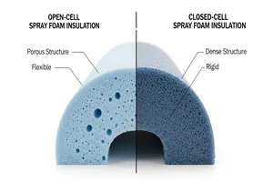 Open Cell vs Closed Cell Spray Foam Comparison